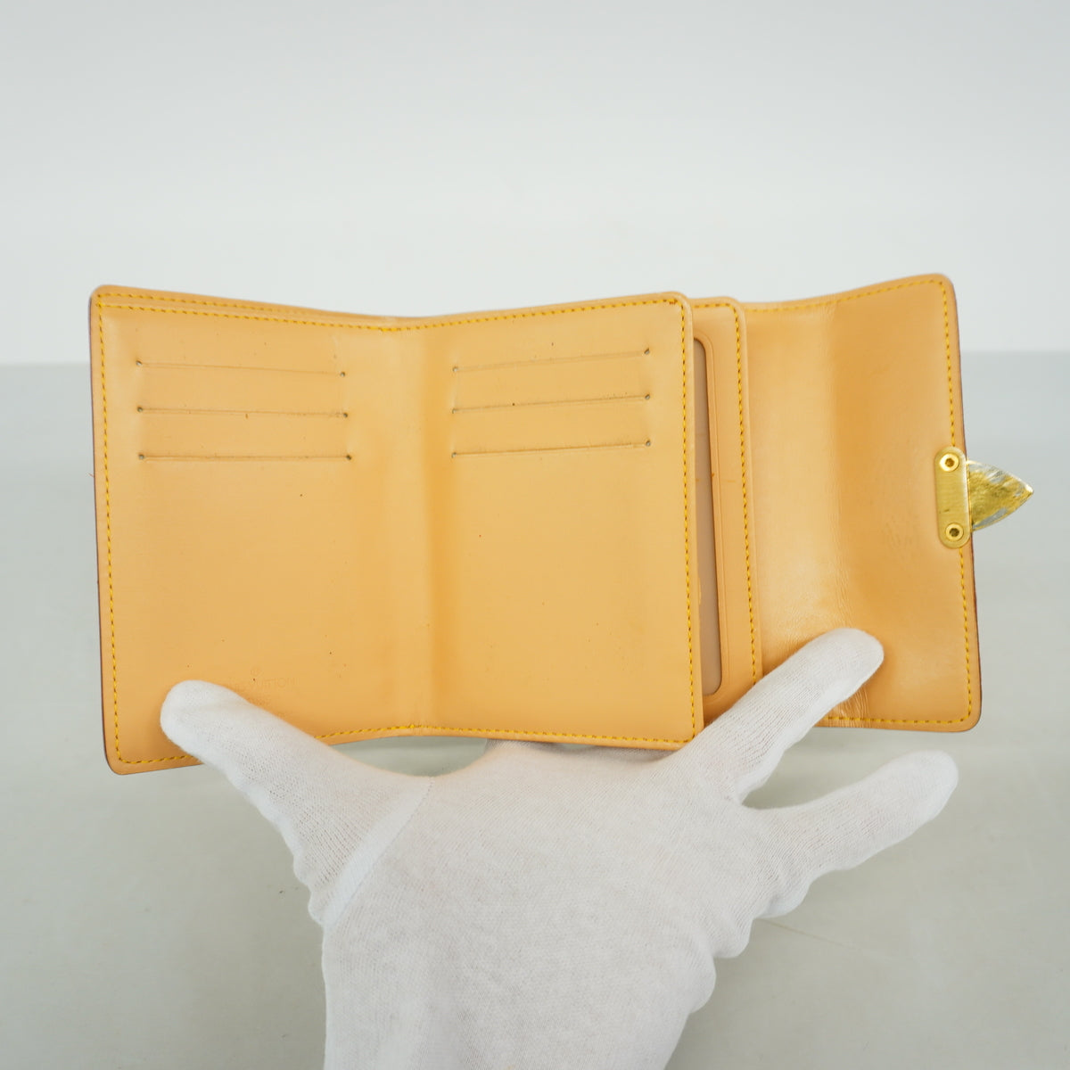 【6id6058】ルイヴィトン 三つ折り財布 モノグラム・マルチカラー ポルトフォイユコアラ M58014 ブロン【中古】レディース