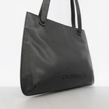 【6id6067-h】シャネル ショルダーバッグ キャビアスキン ブラック ゴールド金具【中古】レディース