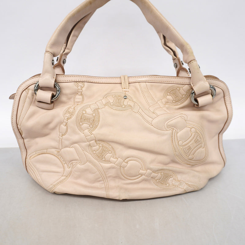 【6id6068-h】セリーヌ ハンドバッグ ビタースウィート レザー ライトピンク シルバー金具【中古】レディース