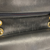 【6id6071-h】シャネル ショルダーバッグ マトラッセ Wフラップ Wチェーン ラムスキン ブラック ゴールド金具【中古】レディース
