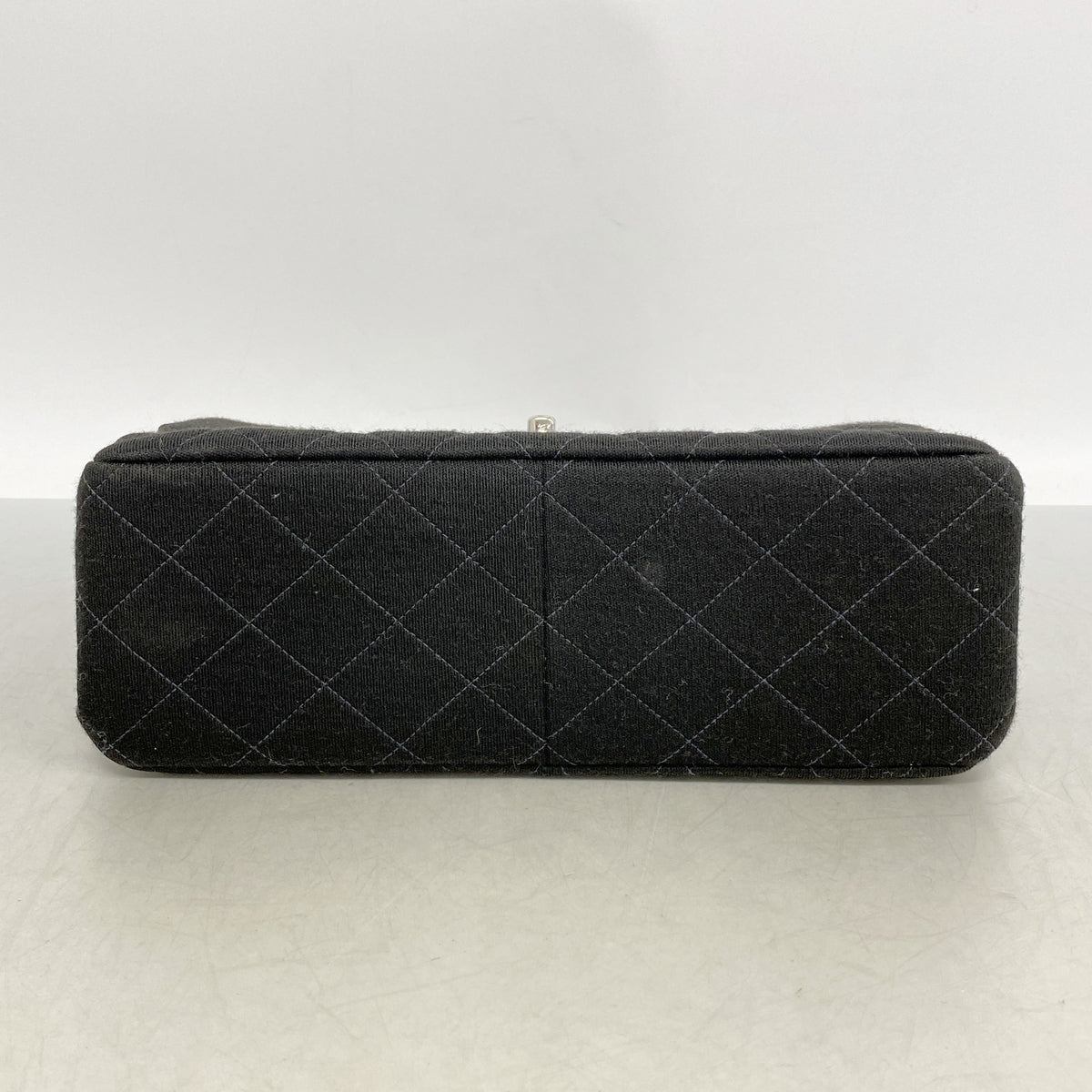 【6id6077-h】シャネル ハンドバッグ マトラッセ Wフェイス コットン ブラック シルバー金具【中古】レディース