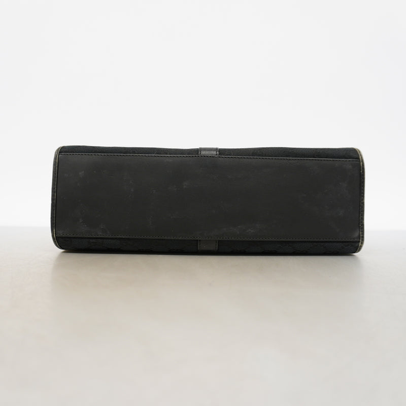 【6id6080】グッチ ハンドバッグ GGキャンバス 002 1067 キャンバス ブラック シルバー金具【中古】レディース