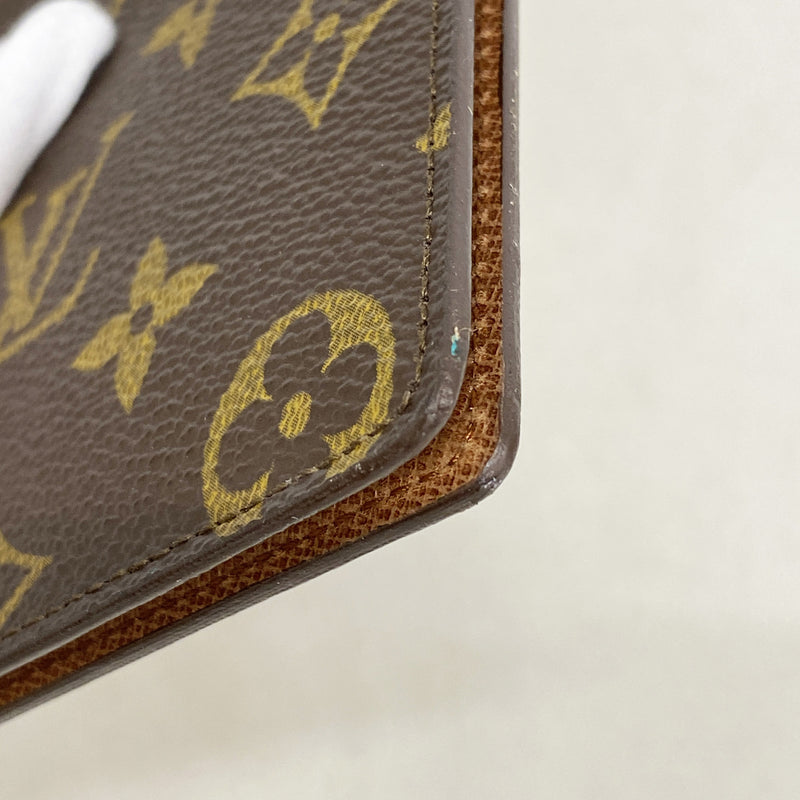 【6id6095】ルイヴィトン パスポートケース モノグラム ポルトパスポートカルトクレディ M60176 ブラウン【中古】メンズ レディース ユニセックス