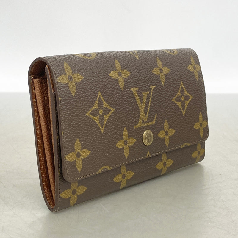 【6id6097】ルイヴィトン 財布 モノグラム ポルトモネジップ M61735 ブラウン【中古】レディース