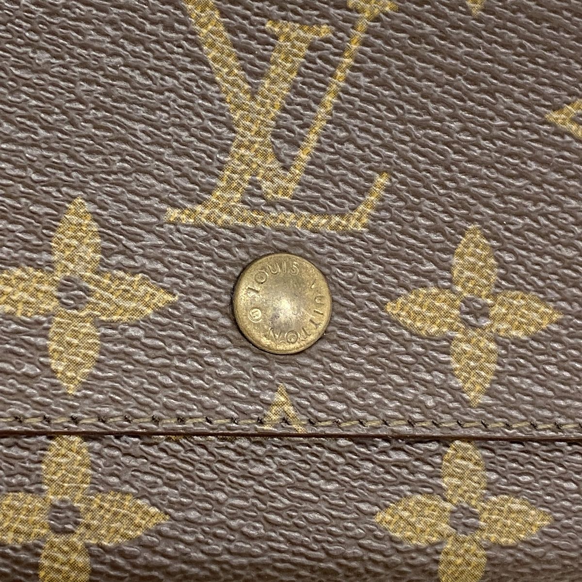 【6id6097】ルイヴィトン 財布 モノグラム ポルトモネジップ M61735 ブラウン【中古】レディース
