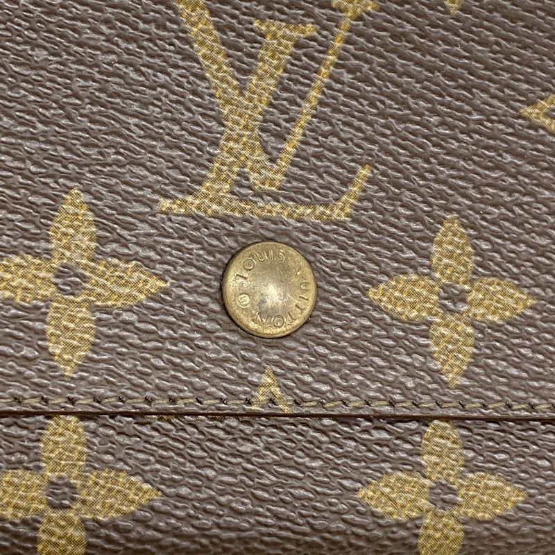 【6id6097】ルイヴィトン 財布 モノグラム ポルトモネジップ M61735 ブラウン【中古】レディース