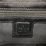 【6id6102】フェンディ ハンドバッグ ズッキーノ ナイロンキャンバス ブラック シルバー金具【中古】レディース