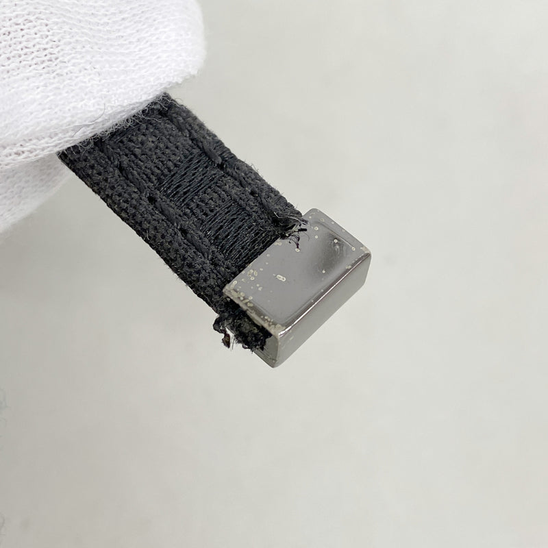 【6id6102】フェンディ ハンドバッグ ズッキーノ ナイロンキャンバス ブラック シルバー金具【中古】レディース