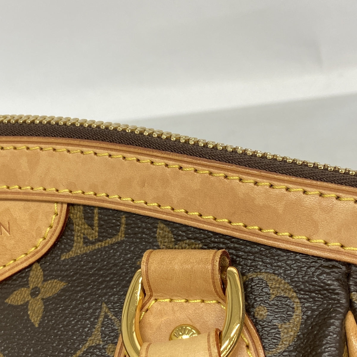 【6id6105】ルイヴィトン ハンドバッグ モノグラム ティヴォリPM M40143 ブラウン【中古】レディース