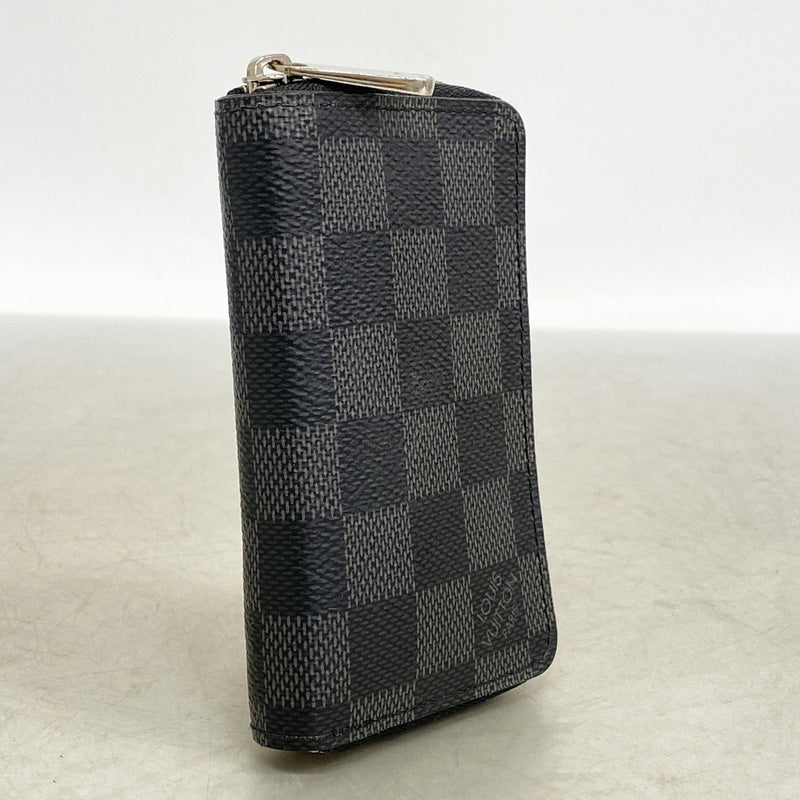 【6id6108】ルイヴィトン コインケース ダミエ・グラフィット ジッピーコインパース N63076 ブラック【中古】メンズ