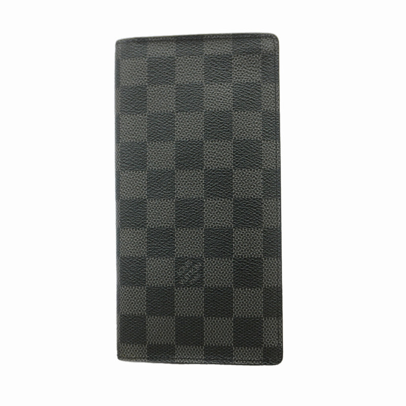 【6id6114】ルイヴィトン 長財布 ダミエ・グラフィット ポルトフォイユブラザ N62665 ブラック【中古】メンズ