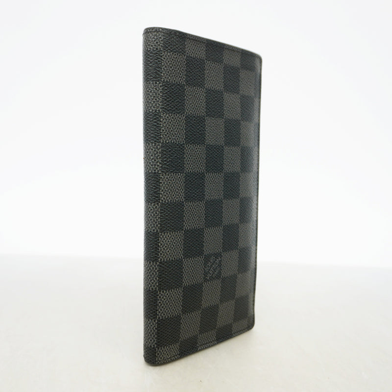 【6id6114】ルイヴィトン 長財布 ダミエ・グラフィット ポルトフォイユブラザ N62665 ブラック【中古】メンズ