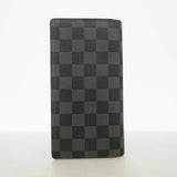 【6id6114】ルイヴィトン 長財布 ダミエ・グラフィット ポルトフォイユブラザ N62665 ブラック【中古】メンズ
