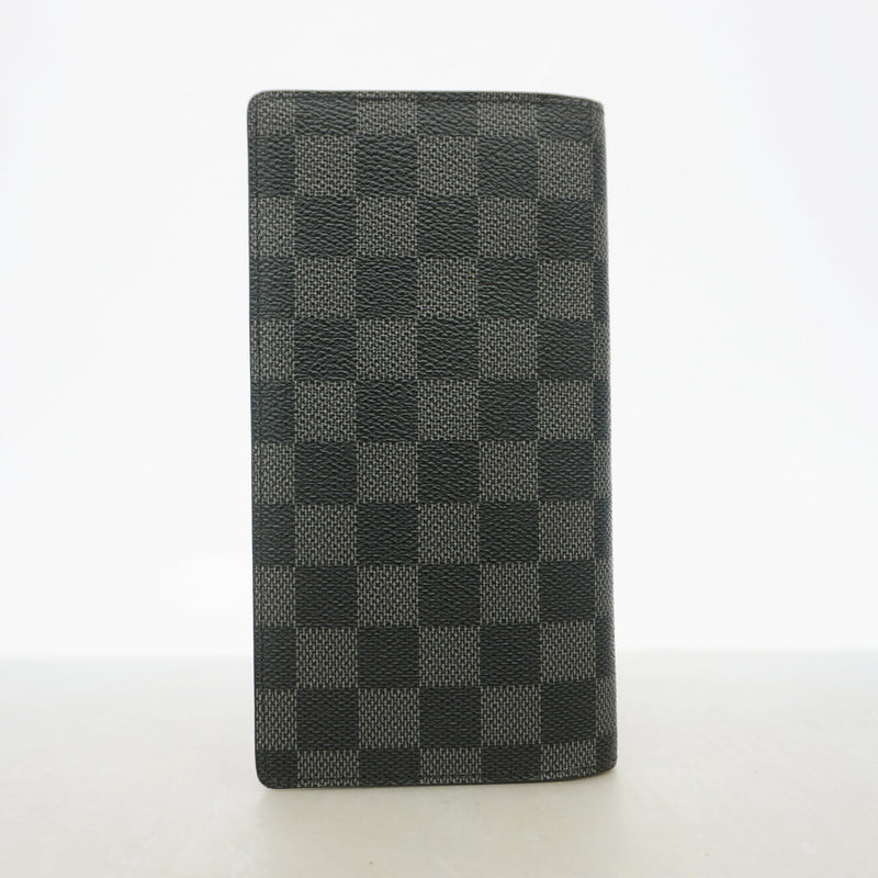 【6id6114】ルイヴィトン 長財布 ダミエ・グラフィット ポルトフォイユブラザ N62665 ブラック【中古】メンズ