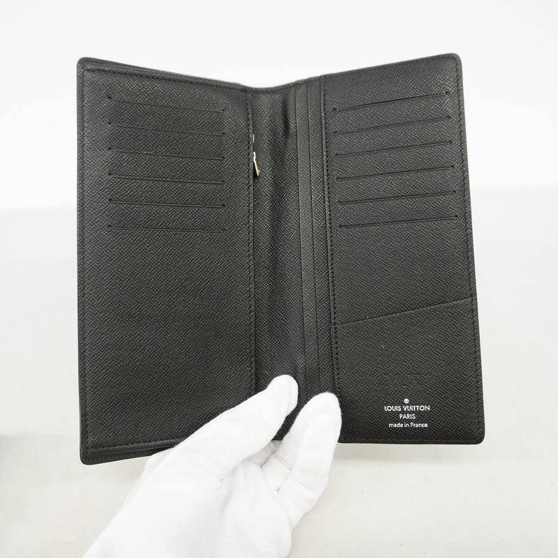【6id6114】ルイヴィトン 長財布 ダミエ・グラフィット ポルトフォイユブラザ N62665 ブラック【中古】メンズ