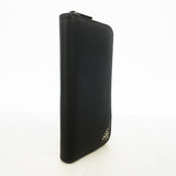 【6id6118】プラダ 長財布 サフィアーノメタル レザー ブラック シルバー金具【中古】メンズ