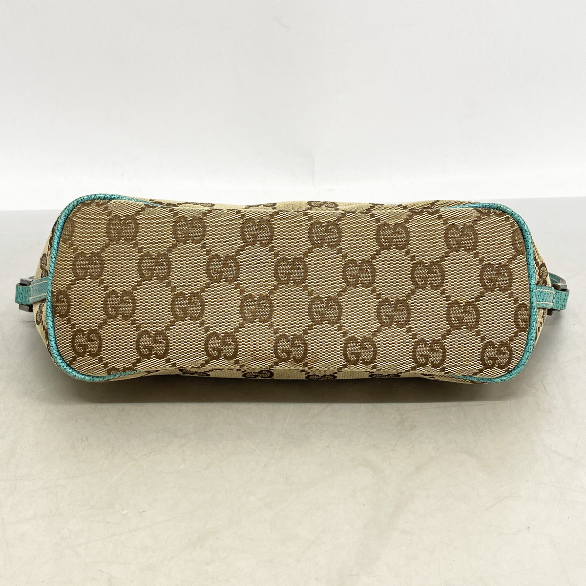 【6id6121】グッチ ハンドバッグ GGキャンバス 07198 キャンバス ブラウン グリーン シルバー金具【中古】レディース