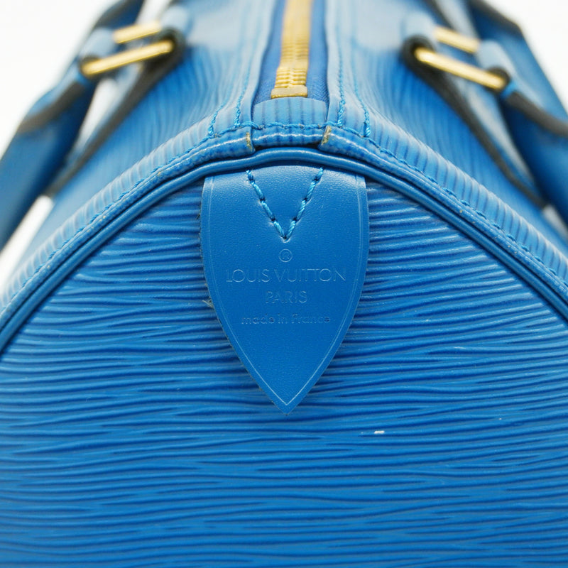 【6id6131】ルイヴィトン ハンドバッグ エピ スピーディ25 M43015 トレドブルー【中古】レディース