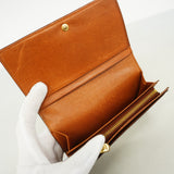 【6id6133】ルイヴィトン 財布 モノグラム ポルトモネビエトレゾール M61730 ブラウン【中古】レディース