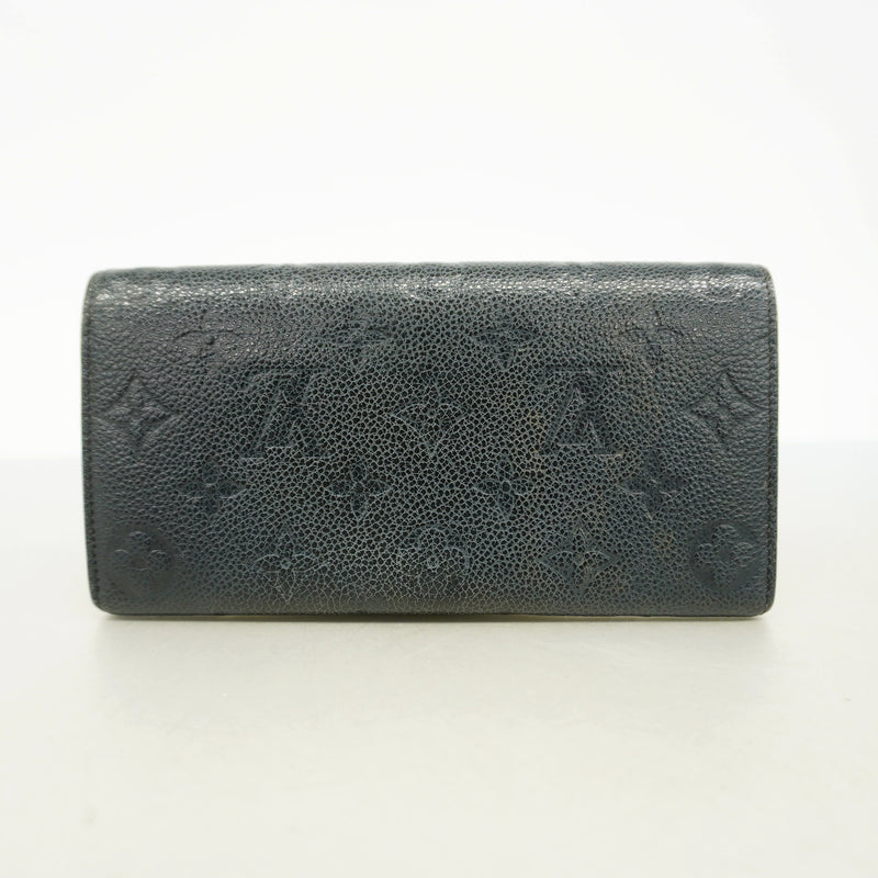 【6id6134】ルイヴィトン 長財布 モノグラム・アンプラント ポルトフォイユエミリー M62369 ノワール【中古】レディース