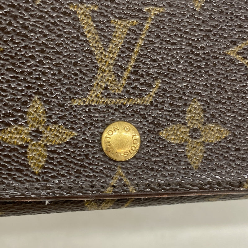 【6id6159】ルイヴィトン 財布 モノグラム ポルトフォイユトレゾール M61736 ブラウン【中古】レディース