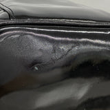 【6id6165】シャネル バニティバッグ パテントレザー ブラック ゴールド金具【中古】レディース