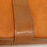 【6id6166】エルメス トートバッグ ガーデンパーティPM トワルオフィシエ オレンジ シルバー金具 □I刻印【中古】レディース