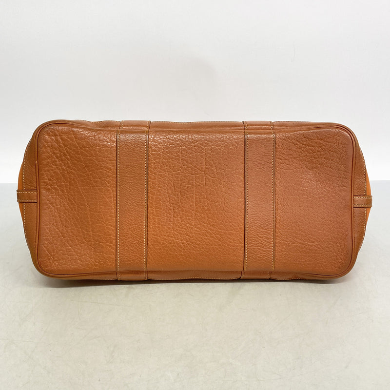 【6id6166】エルメス トートバッグ ガーデンパーティPM トワルオフィシエ オレンジ シルバー金具 □I刻印【中古】レディース