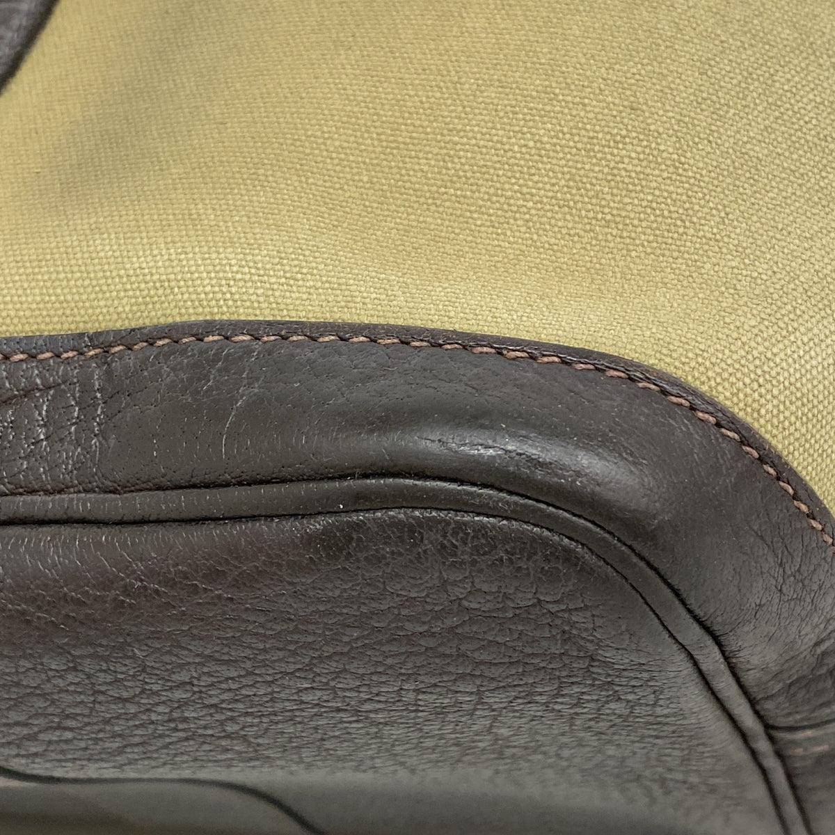 【6id6167】エルメス トートバッグ ガーデンパーティPM トワルオフィシエ ブラウン シルバー金具 T刻印【中古】レディース