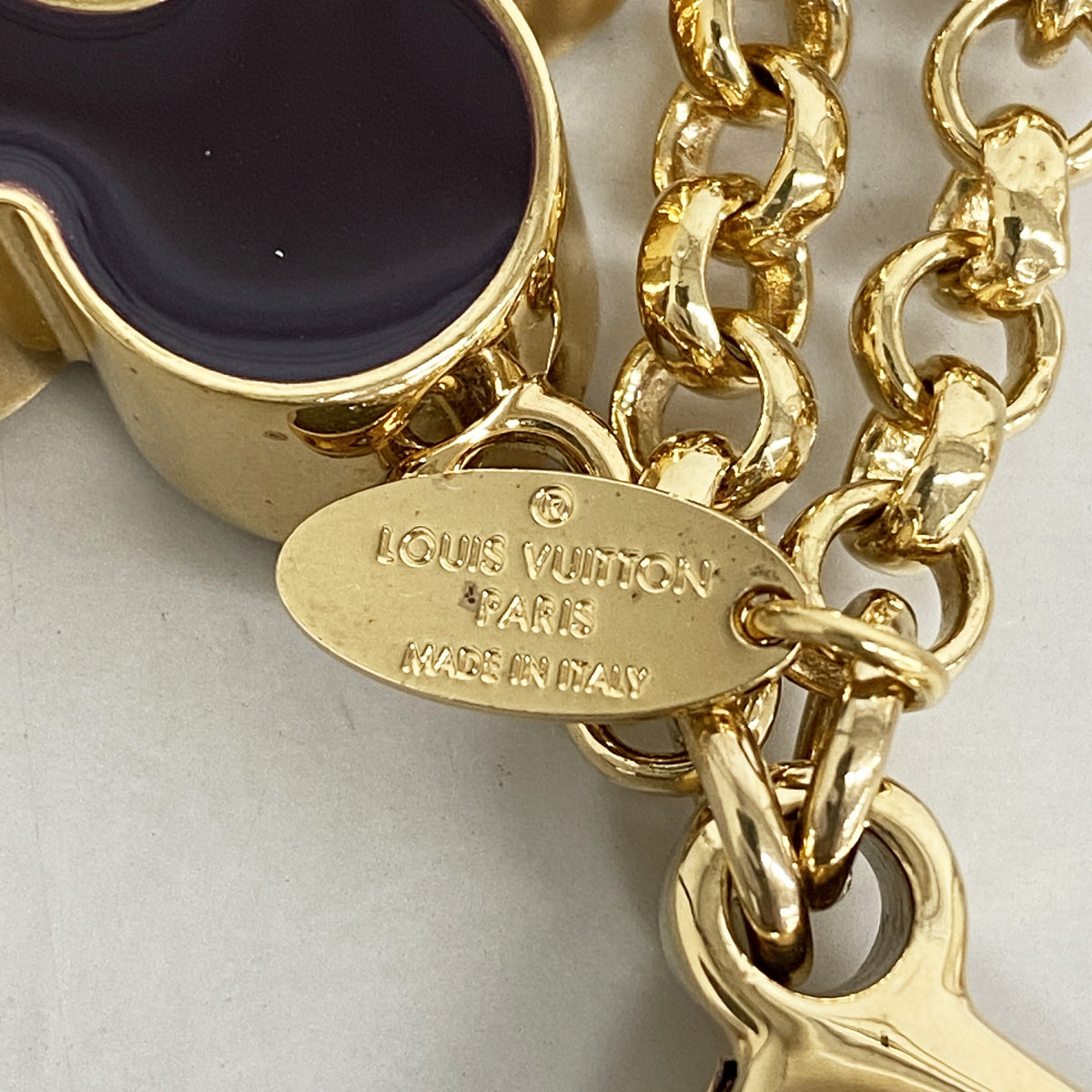 【6id6182】ルイヴィトン キーホルダー・チャーム フルールドゥモノグラム M67119 ゴールド マルチカラー【中古】レディース