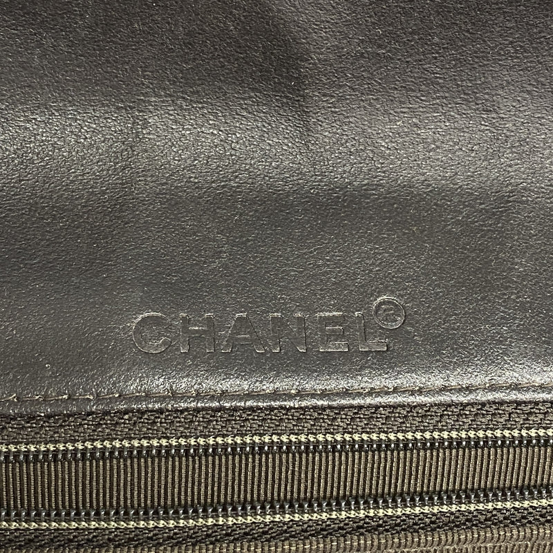 【6id6185】シャネル ショルダーバッグ チョコバー Wチェーン デニム ブルー シルバー金具【中古】レディース