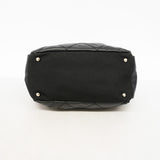 【6id6198】シャネル ショルダーバッグ パリビアリッツ レザー ブラック シルバー金具【中古】レディース