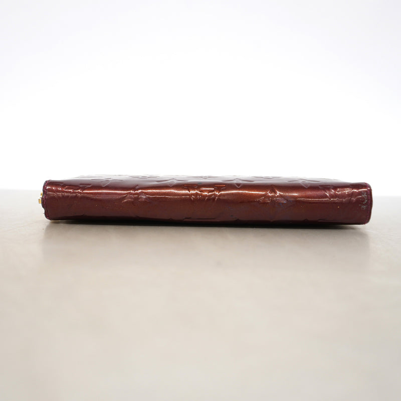 【6id6225】ルイヴィトン 長財布 ヴェルニ ジッピーウォレット M91536 ルージュフォーヴィスト【中古】レディース