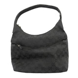 【6id6228】グッチ ショルダーバッグ GGキャンバス 001 3386 キャンバス ブラック シルバー金具【中古】レディース