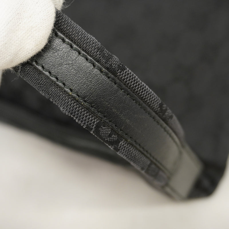 【6id6228】グッチ ショルダーバッグ GGキャンバス 001 3386 キャンバス ブラック シルバー金具【中古】レディース