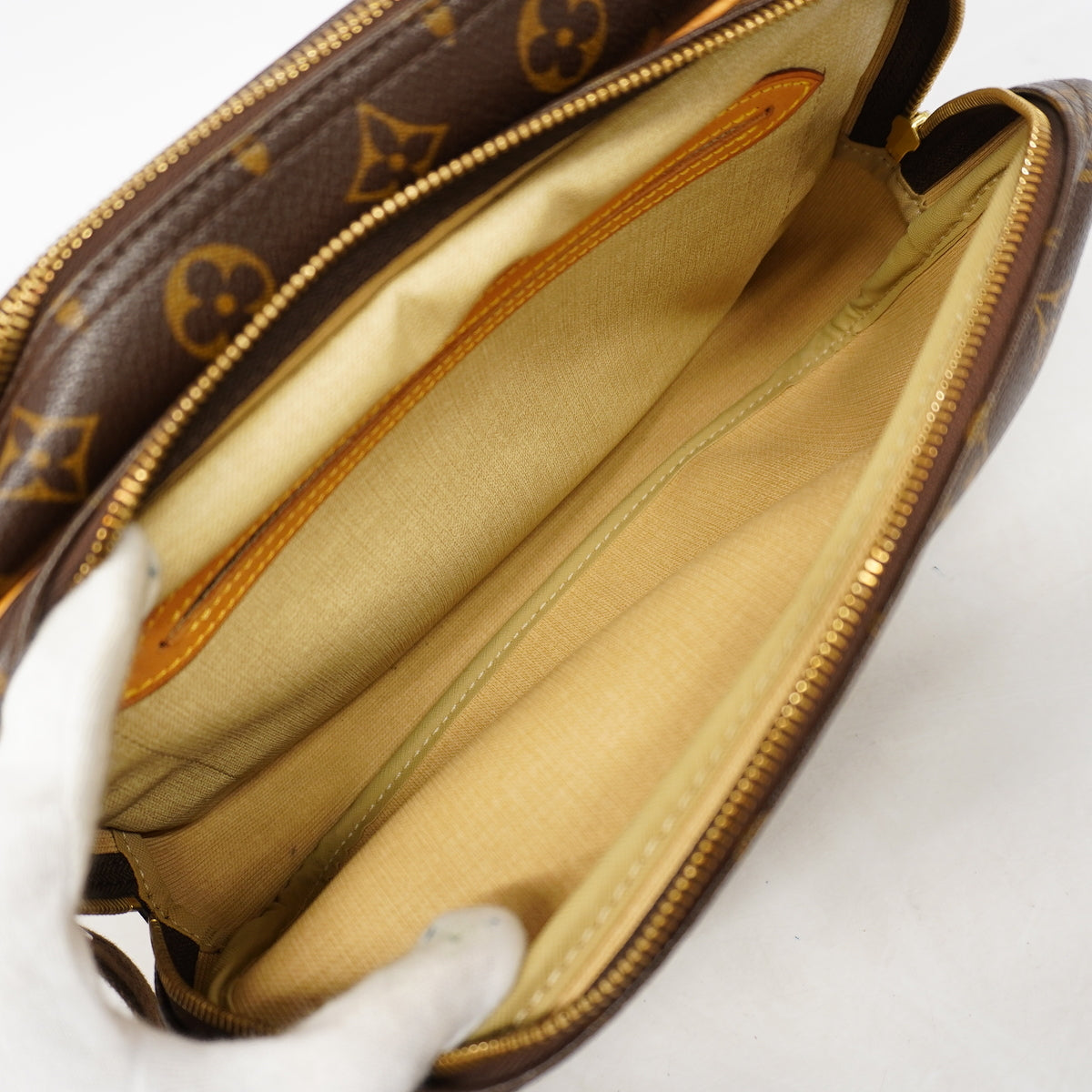 【6id6232】ルイヴィトン ショルダーバッグ モノグラム リポーターPM M45254 ブラウン【中古】レディース