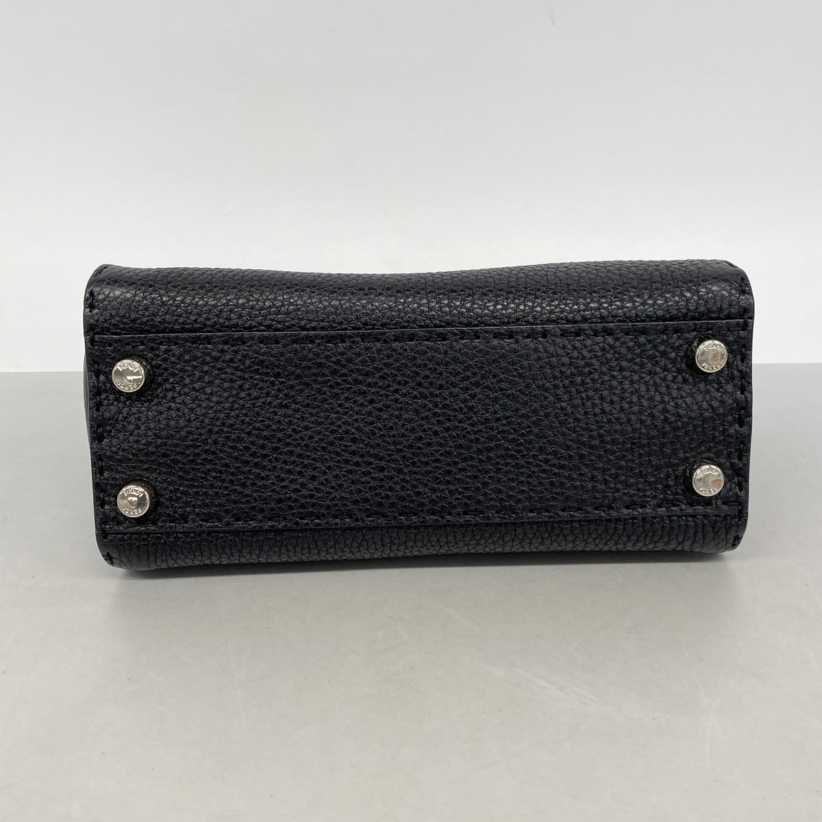 【6id6238】フェンディ ハンドバッグ セレリア ピーカブー レザー ブラック シルバー金具 2wayバッグ【中古】レディース
