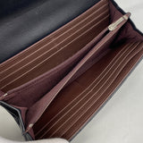 【6id6239】シャネル 長財布 マトラッセ ラムスキン ブラック シルバー金具【中古】レディース