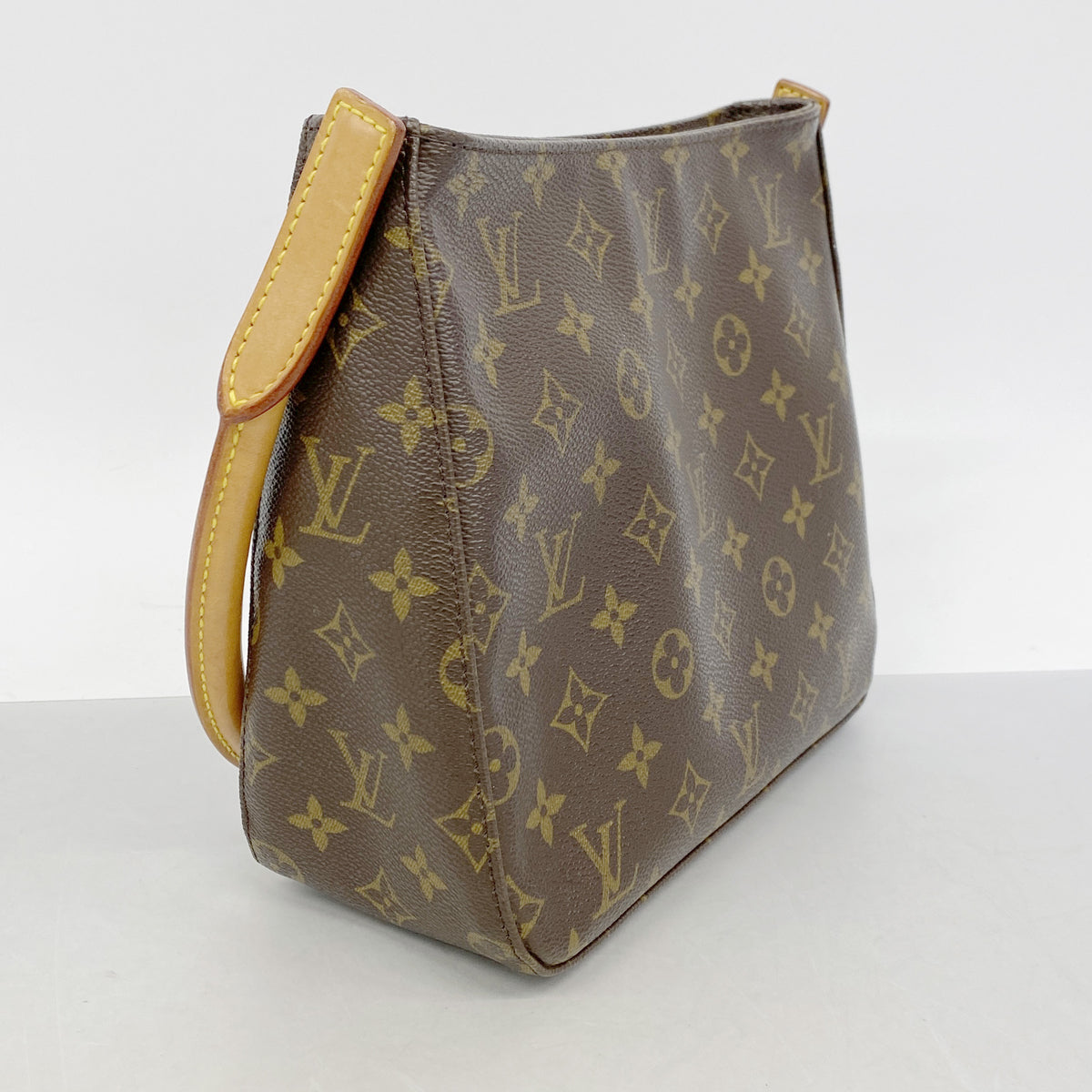 【6id6241】ルイヴィトン ショルダーバッグ モノグラム ルーピングMM M51146 ブラウン【中古】レディース
