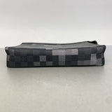 【6id6245】ルイヴィトン クラッチバッグ ダミエ・グラフィット ポシェットヴォワヤージュMM N60175 ブラック【中古】メンズ