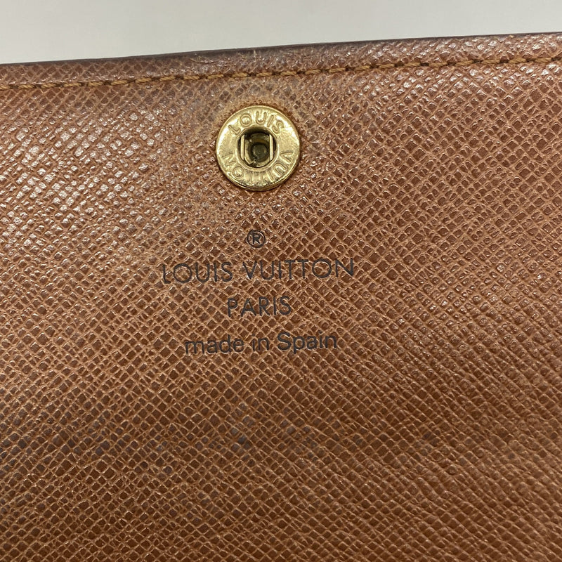 【6id6247】ルイヴィトン 財布 モノグラム ポルトモネジップ M61735 ブラウン【中古】メンズ レディース ユニセックス