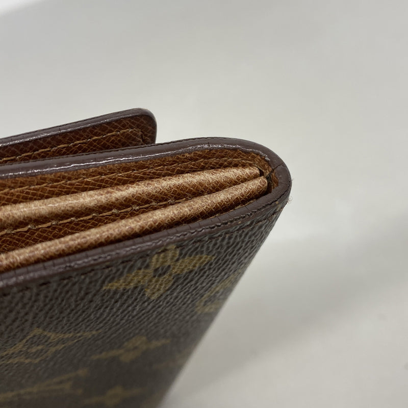 【6id6247】ルイヴィトン 財布 モノグラム ポルトモネジップ M61735 ブラウン【中古】メンズ レディース ユニセックス