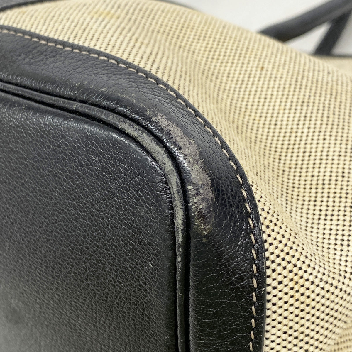 【6id6248】エルメス トートバッグ ガーデンパーティPM トワルアッシュ ブラック シルバー金具 □G刻印【中古】レディース