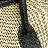 【6id6248】エルメス トートバッグ ガーデンパーティPM トワルアッシュ ブラック シルバー金具 □G刻印【中古】レディース