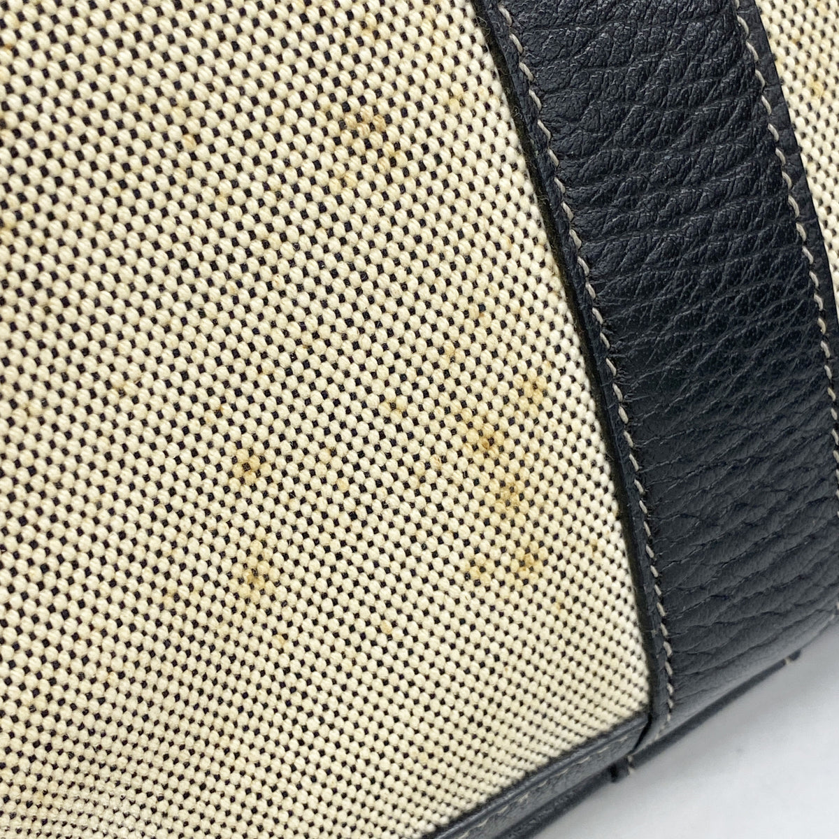 【6id6248】エルメス トートバッグ ガーデンパーティPM トワルアッシュ ブラック シルバー金具 □G刻印【中古】レディース