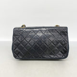 【6id6292】シャネル ショルダーバッグ マトラッセ チェーンショルダー ラムスキン ブラック ゴールド金具【中古】レディース