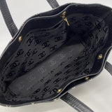 【6id6298】シャネル トートバッグ ワイルドステッチ レザー ブラック ゴールド金具【中古】レディース