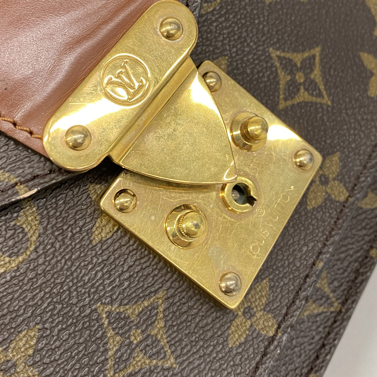 【6id6299】ルイヴィトン ハンドバッグ モノグラム モンソー M51185 ブラウン 2wayバッグ【中古】レディース