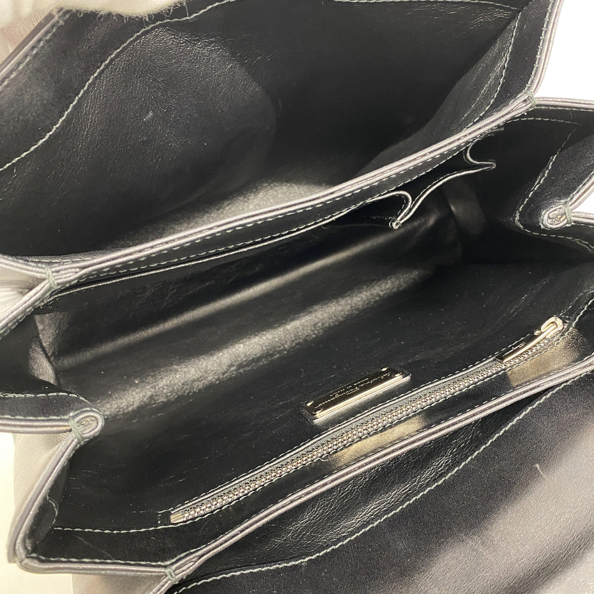 【6id6309】サルヴァトーレフェラガモ ハンドバッグ レザー ブラック シルバー金具【中古】レディース
