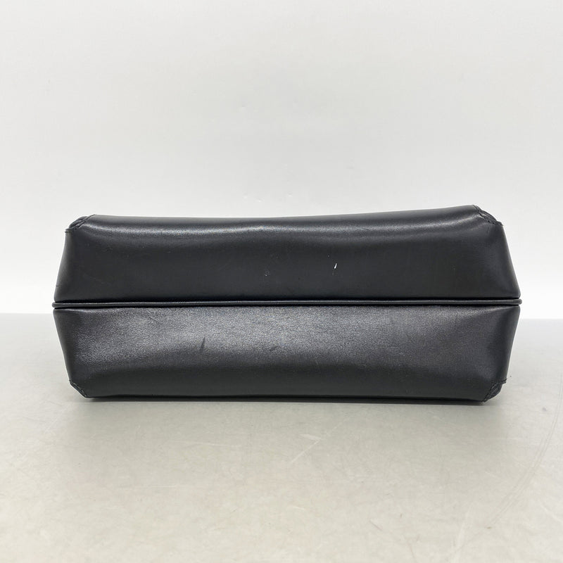 【6id6309】サルヴァトーレフェラガモ ハンドバッグ レザー ブラック シルバー金具【中古】レディース